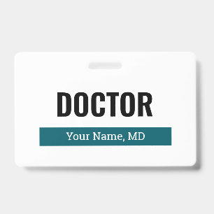 Badge nominatif personnalisé avec pince pour médec
