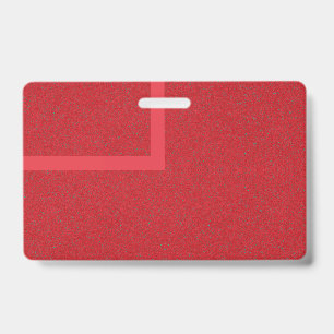 Badge nominatif personnalisé en forme de L rouge t