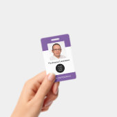 Badge nominatif photo violet (Manuel / portable)