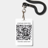 Badge nominatif QR (Avant avec lanière)