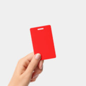 Badge nominatif rouge uni design épuré et minimal (Manuel / portable)