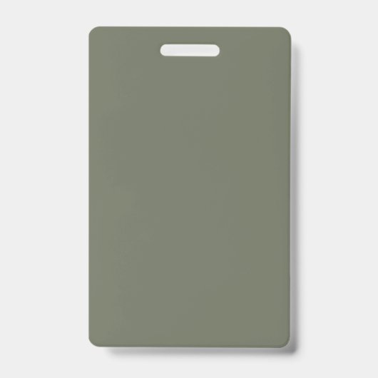 Badge nominatif vertical vert mousse (Avant)