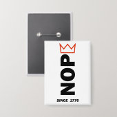 Badge NOPE. Pas de rois. (Recto/Verso)