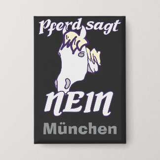 Badge Norweger sagt Nein Lustiges freches Pferde 