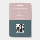 Badge Nota Public Navy & Blush Pink ID (Arrière)