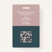 Badge Nota Public Navy & Blush Pink ID (Dos)