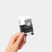 Badge Notaire de style classique avec QR (Handheld)