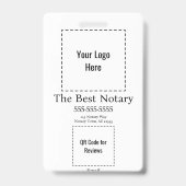 Badge Notaire de style classique avec QR (Back)