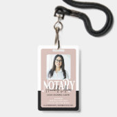 Badge Notaire public moderne photo (Avant avec lanière)