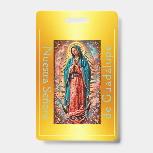 Badge Notre-Dame de Guadalupe or (Arrière)