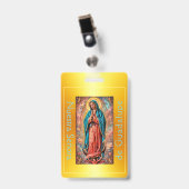 Badge Notre-Dame de Guadalupe or (Avant avec clip)