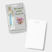 Badge Notre-Dame de Lourdes (Avant & arrière)