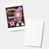 Badge Nounou, ne me quitte pas ! (Avant & arrière)