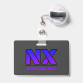 Badge Novarix porte-clés (Arrière avec rétractable)