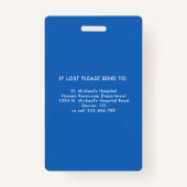 Badge NP vertical, infirmière praticienne Code de la bar (Dos)