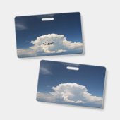 Badge Nuage de Puffy blanc (Recto et verso)