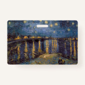 Badge Nuit étoilée sur le Rhône par Vincent Van Gogh (Dos)