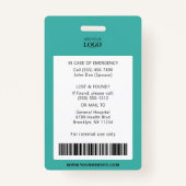 Badge Numéro chirurgical Médicale professionnel de l'emp (Dos)