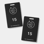 Badge Numéro de chambre | Étiquette de clé de l'entrepri (Avant & arrière)