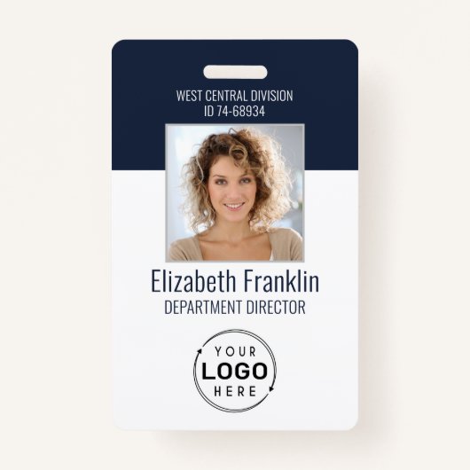 Badge Numéro de photo de l'employé de la Marine Sécurité (Devant)