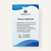 Badge Numéro de photo de l'employé Insigne de sécurité d (Dos)