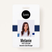 Badge Numéro de photo de l'employé Insigne de sécurité d (Devant)