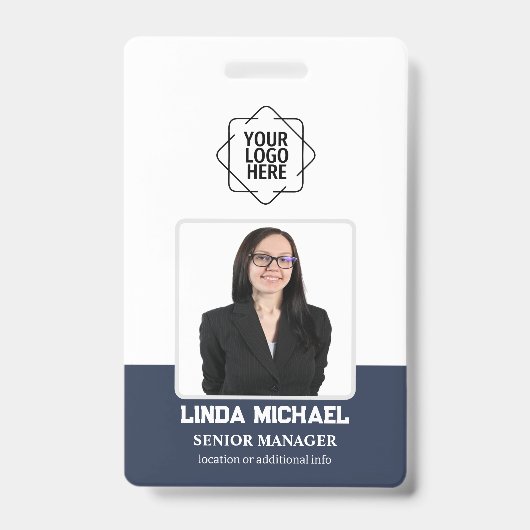 Badge Numéro de photo de l'employé Insigne de sécurité d (Front)