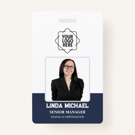 Badge Numéro de photo de l'employé Insigne de sécurité d (Devant)