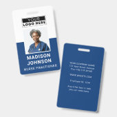 Badge Numéro de photo de l'employé Insigne de sécurité d (Avant & arrière)