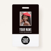 Badge Numéro de photo de l'employé Insigne de sécurité d (Devant)