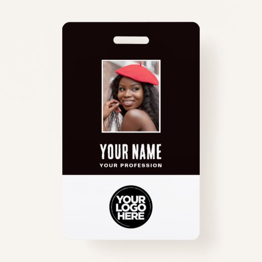 Badge Numéro de photo de l'employé Insigne de sécurité d (Devant)