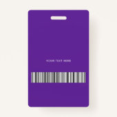 Badge Numéro de photo de l'employé médical de l'infirmiè (Dos)