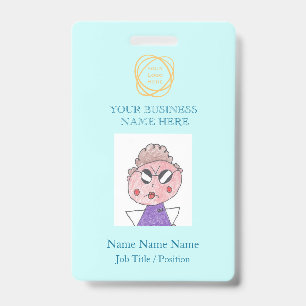 Badge Numéro de photo de l'employé personnalisé Nom de l
