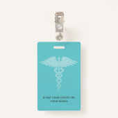 Badge Numéro de photo de l'infirmière de la salle d'opér (Dos avec clip)