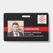 Badge Numéro de pompier du service d'incendie Numéro de  (Avant)