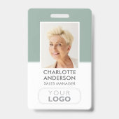 Badge Numéro d'employé moderne Nom de l'entreprise Logo  (Avant)