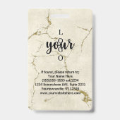 Badge Numéro d'identification de l'employé de la convent (Dos)