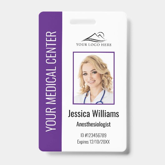 Badge Numéro d'identification de l'employé en soins de s (Avant)