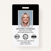 Badge Numéro d'identification de l'employé professionnel (Devant)