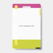 Badge Numéro d'identification de l'employé Travailleurs  (Dos)