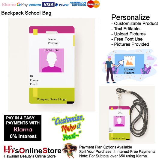 Badge Numéro d'identification de l'employé Travailleurs 