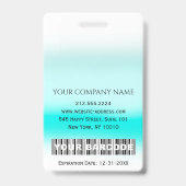 Badge Numéro d'identification de photo de code-barres So (Arrière)