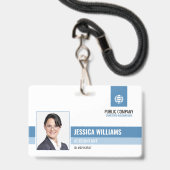 Badge Numéro d'identification du personnel d'affaires pr (Face avec cordon)