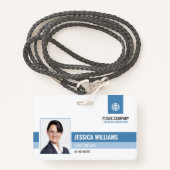 Badge Numéro d'identification du personnel d'affaires pr (Devant avec lanière)