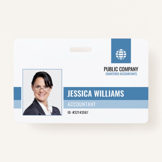 Badge Numéro d'identification du personnel d'affaires pr (Devant)