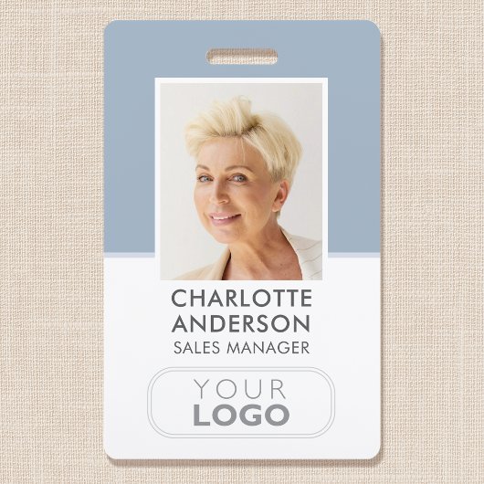 Badge Numéro d'identification du personnel moderne Logo