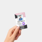 Badge Numéro photo de l'employé de l'hôpital en marbre p (Handheld)