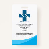 Badge Numéro photo de l'employé de l'hôpital personnalis (Dos)