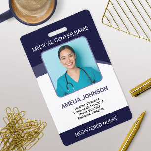 Badge Numéro photo de l'employé de l'hôpital personnalis