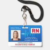 Badge Numéro photo de l'employé Médicale de l'hôpital de (Front with Lanyard)